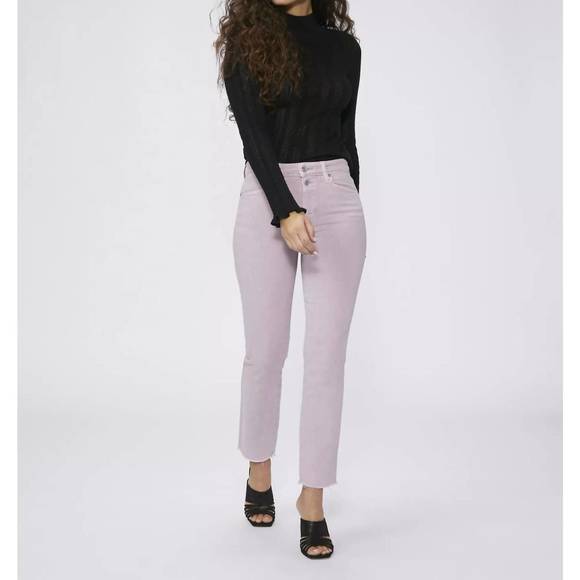 NEW PAIGE cindy with double button jean in vintage rosey pink - Picture 4 of 4